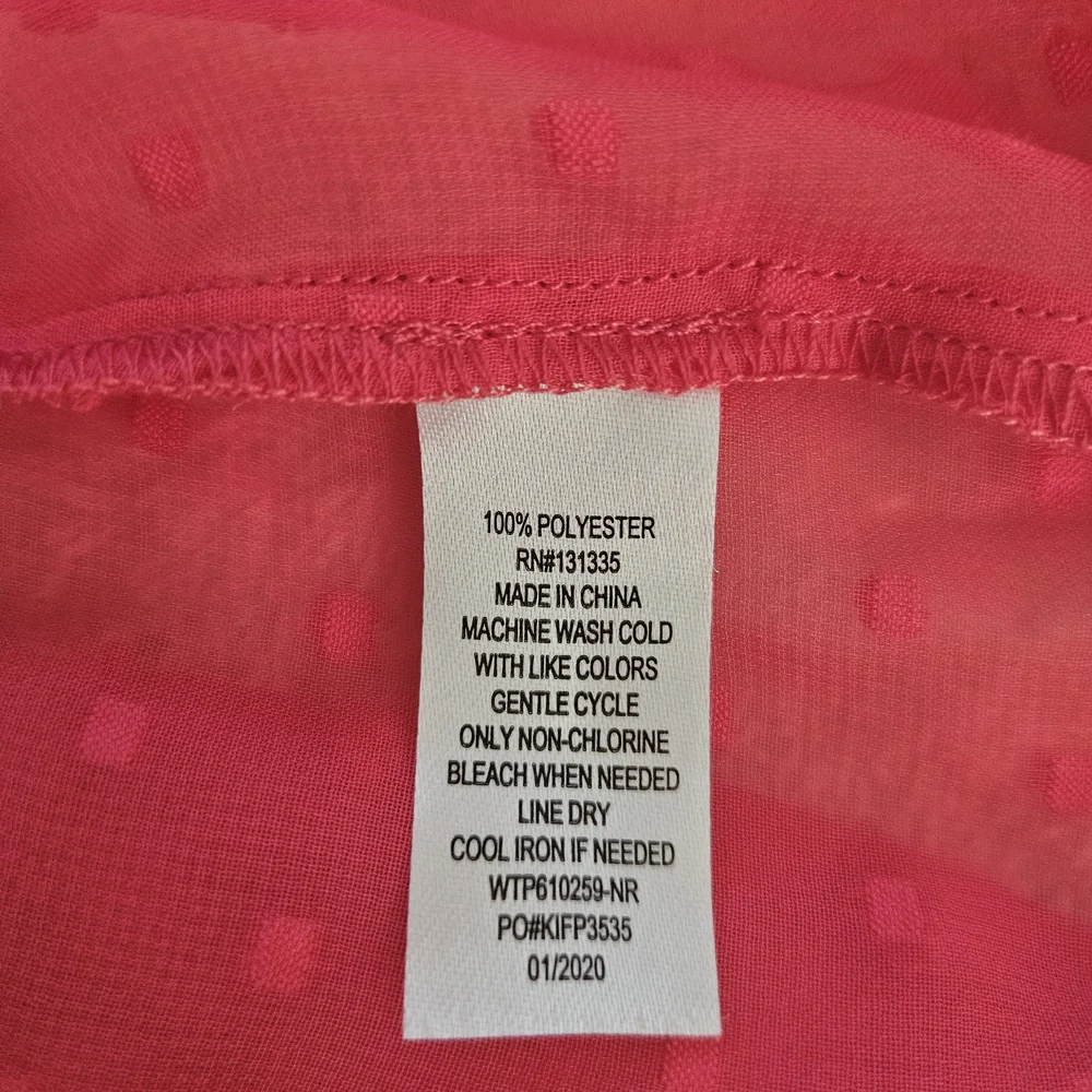 NEW Socialite Pink Sheer Blouse Size XS Feminine Romantic Cocquette Girl Summer - Picture 8 of 12